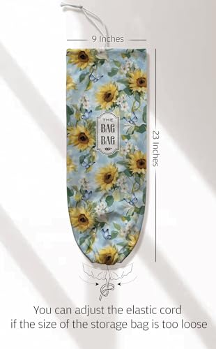 Sunflower Grocery Bag Holder,Plastic Bag Organizer Storage,Sunflower Kitchen Decor 23" x 9" - view 6