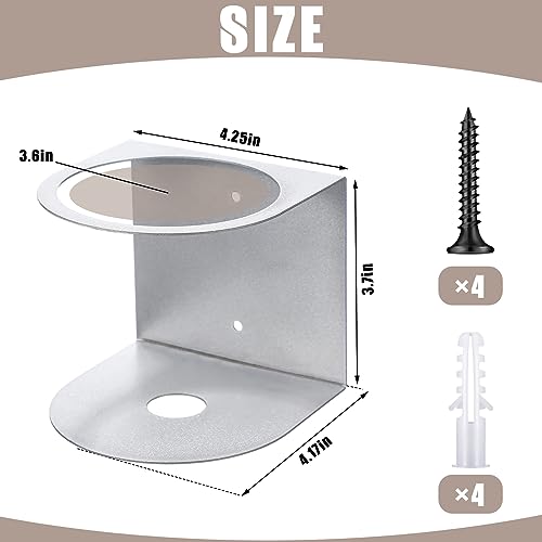 2 Pcs Spray Bottle Holder Wall Mount Stainless Steel Holder, Gray - view 2