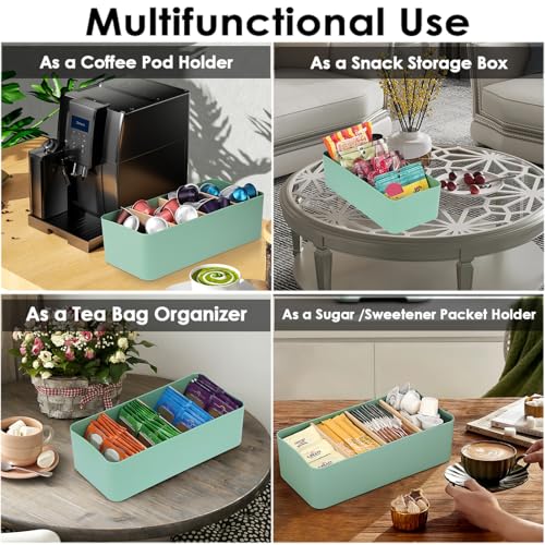 Seasoning Packet Organizer, Green Plastic Storage Caddy for Pantry - view 6