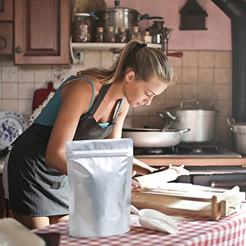 50pcs 1 Gallon Mylar Bags for Food Storage, 10 Mil 10"x14" Stand-Up Zipper Pouches Resealable and Heat Sealable Bags for Long Term Food Storage(10"x14", Extra Thick) - view 6