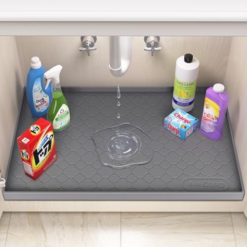Under Sink Mat 34" x 22" Waterproof Silicone Cabinet Kitchen Liner - view 3