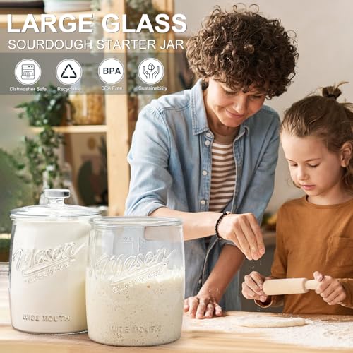 1 Gallon Glass Cookie Jar, Airtight Lid & Wide Mouth Mason Jar - view 4