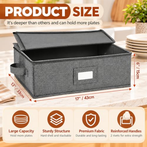 Platter Storage, China Storage Containers Hard Shell 17" x 13" x 6" - view 4