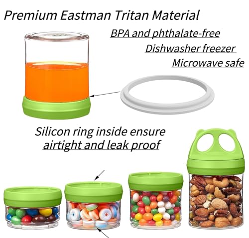 Portable Stackable Food Storage Containers Bundle - 7-Piece Set, Airtight, Leak-proof, BPA Free, Microwave & Dishwasher Safe - view 5