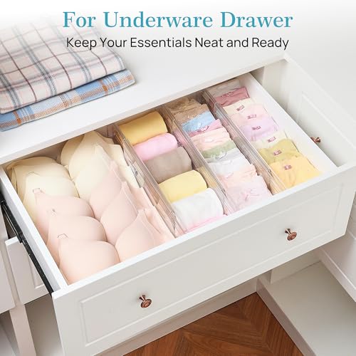4" Regular Upgrade Drawer Dividers for Clothes, 12.8"-22.3" 8 Pack - view 6