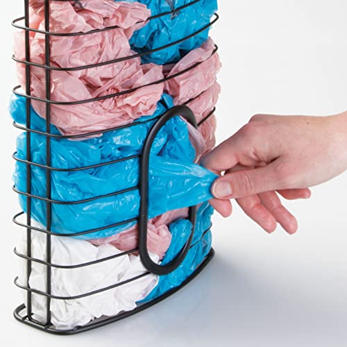 Steel Hanging Cabinet Storage Organizer Holder for Kitchen, Pantry - Holds Plastic, Sandwich, Garbage, Grocery and Trash Bags; Wrap, Foil, Pack - Spira Collection - Black - view 6