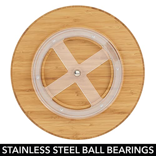 Lazy Susan Turntable Bamboo Spinner for Kitchen Cabinet, Pantry, Fridge, Cupboards, or Counter, Fully Rotating Organizer for Food, Spices, or Condiments, 11.5" Round, Echo Collection, Natural - view 5