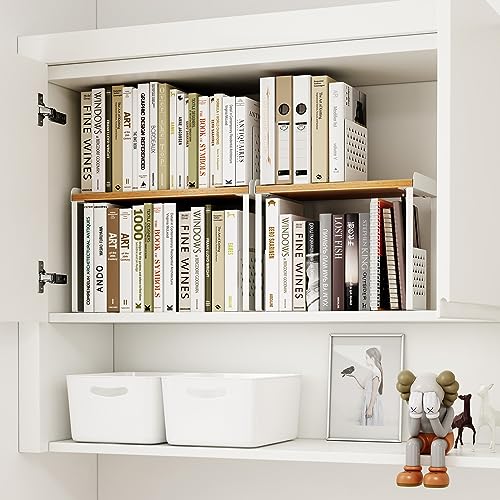 Stacking Wood Shelf Organizer, Counter Cabinet Storage Rack, 12 inch - view 4