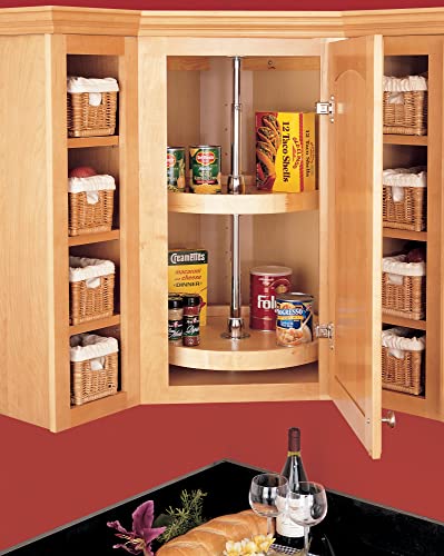 20" Maple Full-Circle 2-Shelf Lazy Susan for Corner Wall Cabinets - view 2