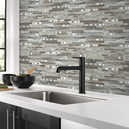 10 Pieces Peel and Stick PVC Mosaic Backsplash,for Kitchen Backsplash,Etc - view 2