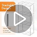 Water Bottle Organizer, Stackable Bottle Storage Rack, 4 Pack Water Bottle Holder for Kitchen Fridge Cabinet Organization and Storage, Plastic Wine Rack/Drink Bottle Holder (2 Pack - Hold 6) - view 7