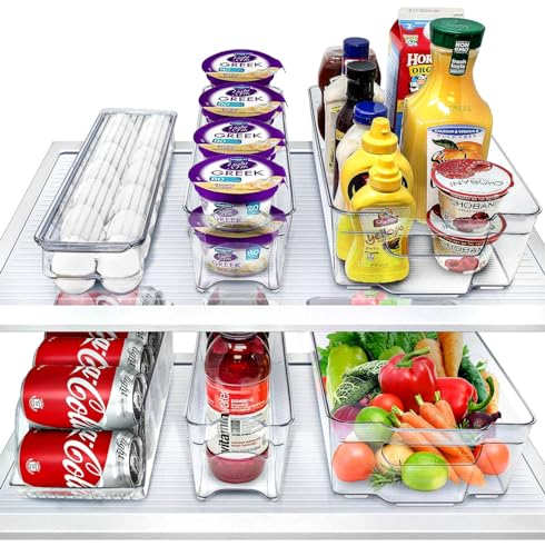 Fridge Organizers and Storage Bins for Pantry & Fridge (6 Piece Set)