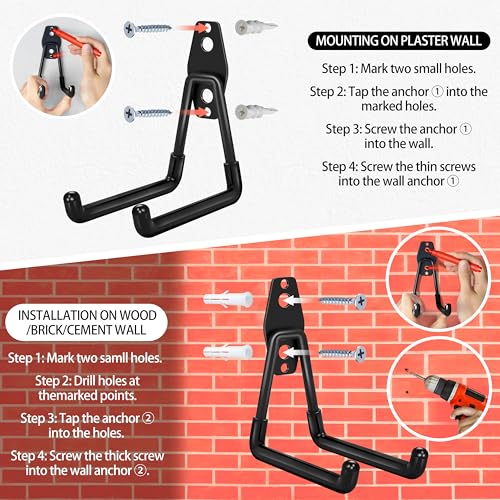 18 Pack Garage Hooks Heavy Duty - Anti-Slip Coating - view 6
