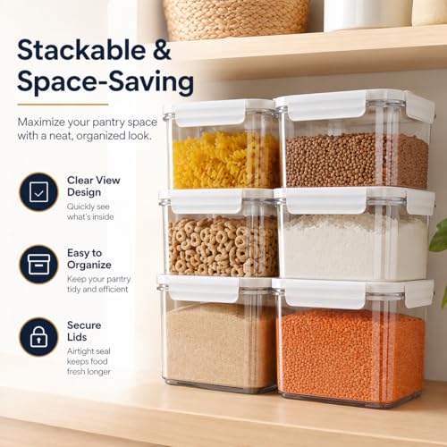 Kitchen Storage Containers, Set of 6, Food Organization and Storage Solution - view 4