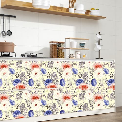 Beige Boho Floral Peel and Stick Wallpaper 17.5 x 118 Inches - view 3