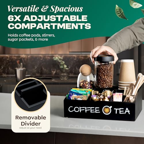 Coffee Station Organizer – Premium 2025 All-in-One Coffee Bar & Tea Organizer for Bar Accessories, Tea Storage, and Decor - view 2