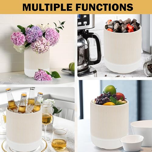 Kitchen Utensils Holder Large,Ceramic Utensil Organizer for Countertop,Morden Utensil Crock for Spoon Spatula,Home Kitchen Decor (Light Coffee) - view 6