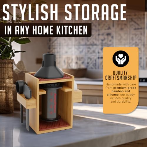 Organizer for AeroPress, Coffee Caddy Stand & Paper Filter Holder - Compact - view 5