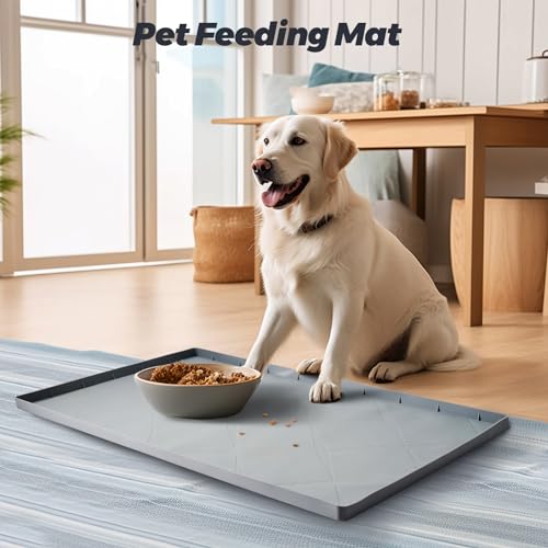 Under Sink Mat 28" x 22", Extra Thick Waterproof Silicone Liner, Cabinet Protector Tray Organizer for Kitchen (Grey) - view 5