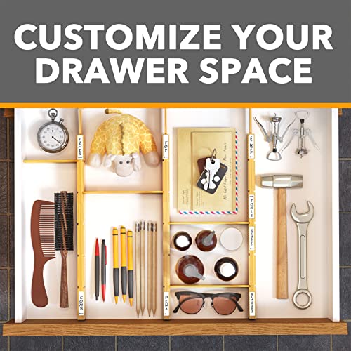 Bamboo Drawer Dividers Inserts, 3 Sizes, 9 Pack - view 5