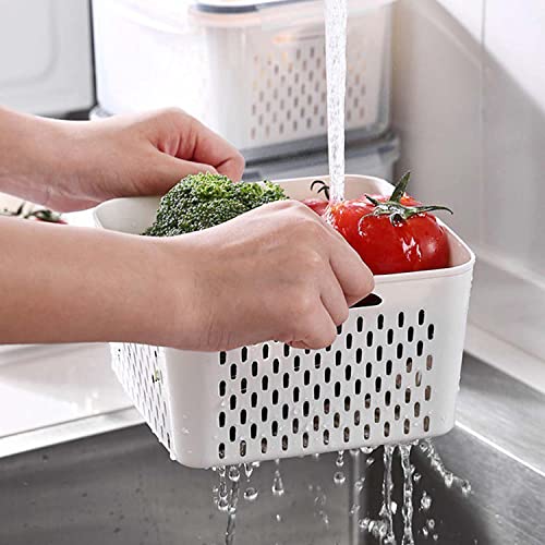 4 Pack Fresh Food Storage Containers, Fruit Organizer for Refrigerator - view 6
