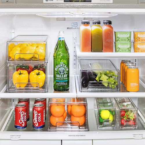 Clear Stackable Storage Drawers for Refrigerator (Medium, 2 Pack) - view 2