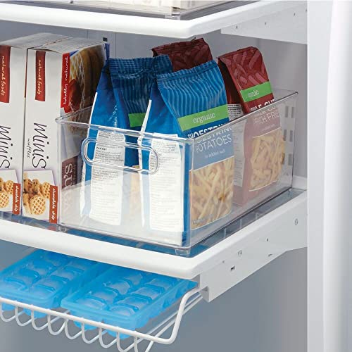 Deep Plastic Kitchen Storage Organizer Container Bin for Pantry, Cabinet, Cupboard, Shelves, Fridge, or Freezer - Holds Dry Goods, Sauces, Condiments, Drinks, Clear - view 2