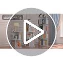 Rotating Bookshelf, 4 Tier Wood Revolving Bookcase Tower, Black - view 7