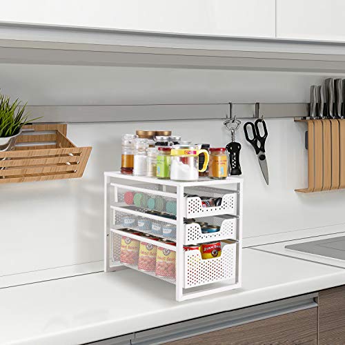 Under Sink Organizer 3-Tier with Sliding Storage Drawer - view 6
