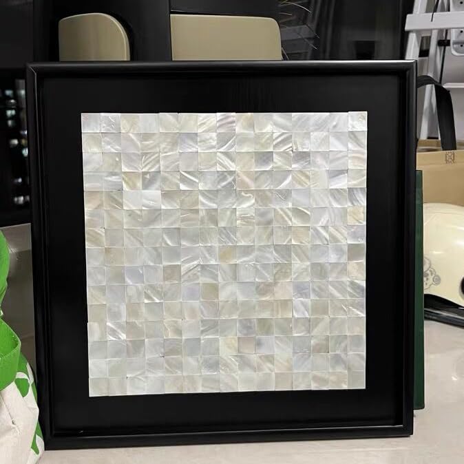 10 - Sheet Pearl Shells Tile Peel and Stick Backsplash, Self Adhesive Wall Tile for Kitchen, Bathroom, Bedroom (11.8"X11.8", White Nature) - view 4