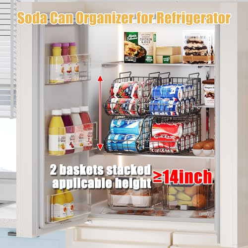 8 Pack Stackable Can Organizer for Pantry Cabinet Food Storage - view 4