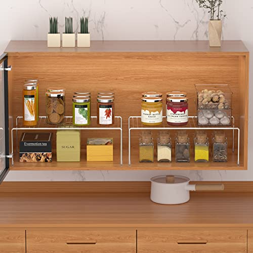 2 Pack Medium (13 x 9. 4 Inch) Cabinet Storage Shelf Rack, Rustproof Kitchen Counter and Cabinet Shelf, Storage Rack Organizer for Kitchen, Fridge, Cabinet, Bathroom, Chrome - view 5