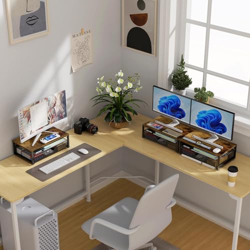 Computer Monitor Stand Riser with Drawer - view 7