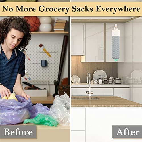 Plastic Bag Holder, Canvas Grocery Bag Holder Dispenser, Storage - view 6
