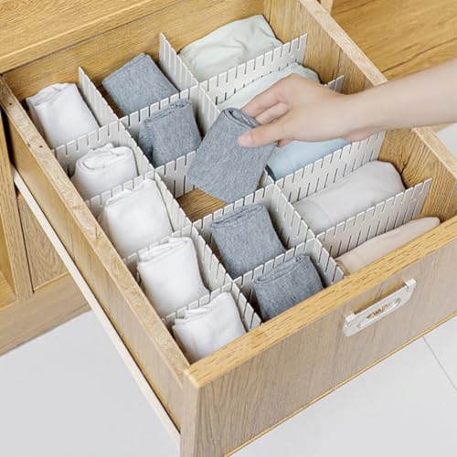 12pcs Adjustable Drawer Organizer DIY Storage System PP Dividers - view 5