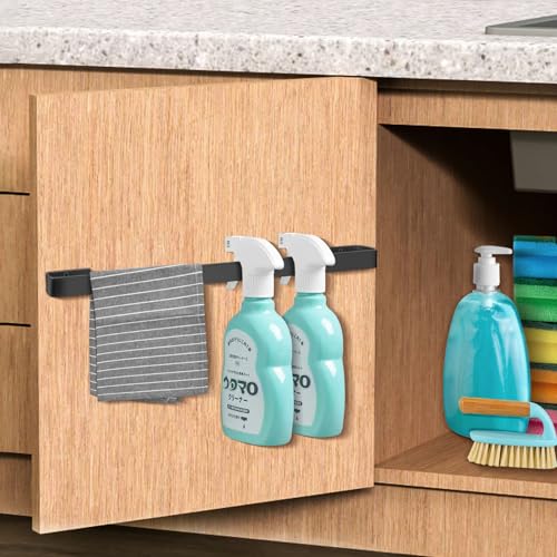 Spray Bottle Holder 14 Inches Slim Stainless-Steel Wall Mount Hanger for Spray Bottle - view 4