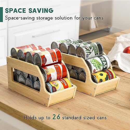 Bamboo Can Organizers and Storage for Pantry(2 Pack), Stackable - view 3