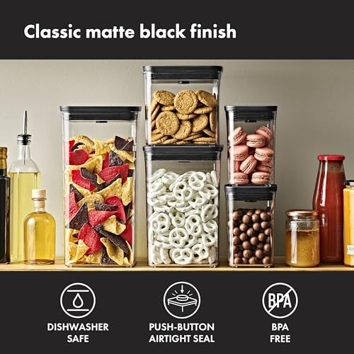 Good Grips POP Container — Rectangle Medium — 2.7 Qt / 2.6 L — Matte Black, Organization and Storage Solution - view 2