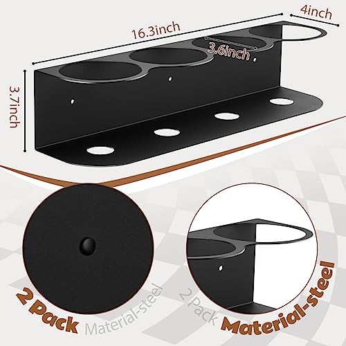 2 Pcs 4 Holes Spray Bottle Holder Organizer Wall Mount Storage Rack - view 2