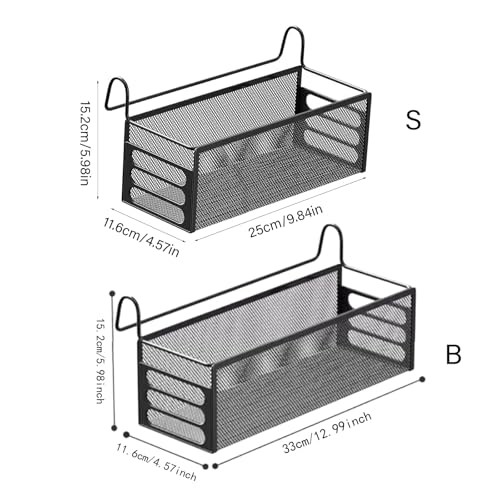 Bedside Caddy Shelf, Tool Free Hanging Basket for Dorm Rails, S - view 3