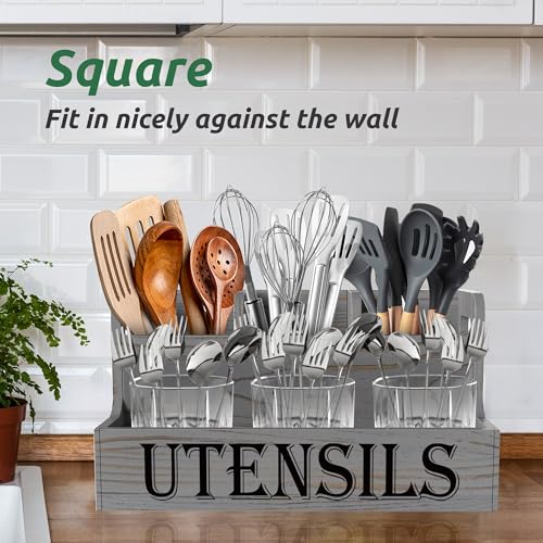 Extra Large Kitchen Utensils Holder, 2 Tier, 4 Compartments - view 5
