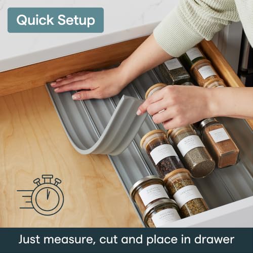 SpiceLiner Spice Rack Drawer Organizer (Universal Fit 10’ Roll),Gray - view 5