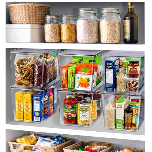 Clear Storage Bins with Lids for Kitchen (Extra Large, 8 Pack) - view 2