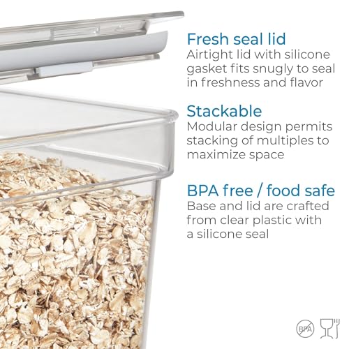 Medium Tall Dry Goods Storage Bin, Clear, 5"L x 8.1"W x 6"H - view 5