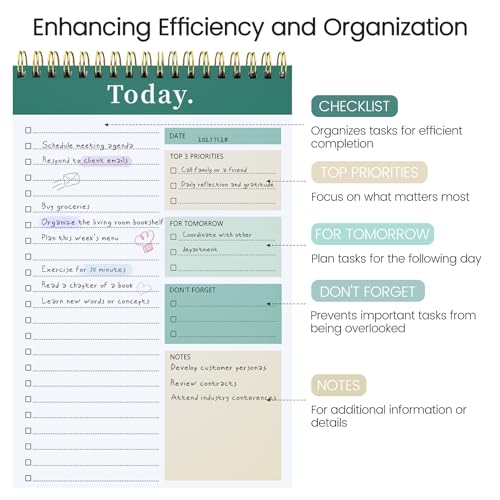 To Do List Notepad - Undated Daily Planner for Work and Goal Achievement - view 2
