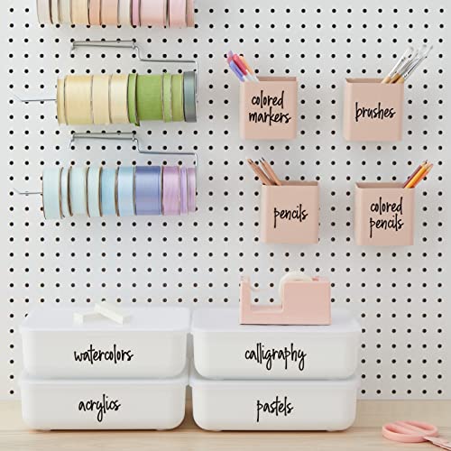 Office & Craft Stickers - 212 Pack, Black Water-Resistant Vinyl - Home & Office Organization - Classroom & School Supplies - view 2