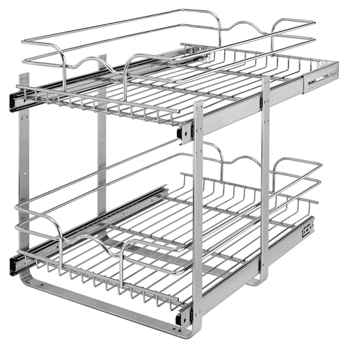 Pullout Organizer for Cabinets, Min Opening Width of 15"