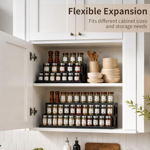 Expandable Spice Rack Organizer for Cabinet, Supports 17.6 lbs Per Tier - view 5