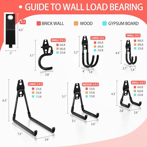 18 Pack Garage Hooks Heavy Duty - Anti-Slip Coating - view 2