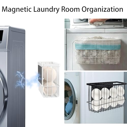 Magnetic Shelf Fridge Basket Bin for Whiteboard Washer Dryer Locker Cabinet - view 2